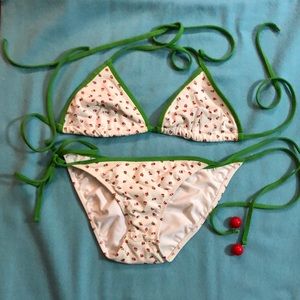 Shoshanna Bikini Cherry Bomb S EUC